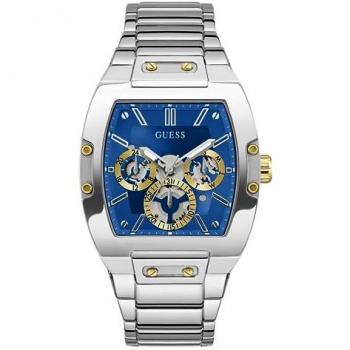 Guess Phoenix Stainless Steel Watch with Blue Dial for Men