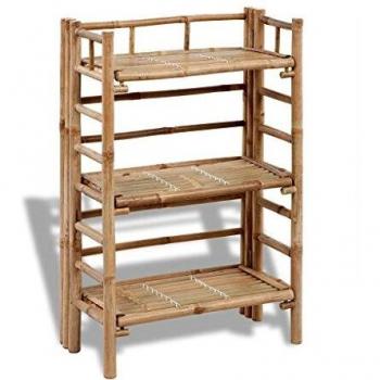 vidaXL 3-tier Bamboo Plant Rack