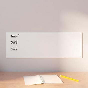 Pizarra magnética de pared blanca 60x20 cm Vidrio Templado
