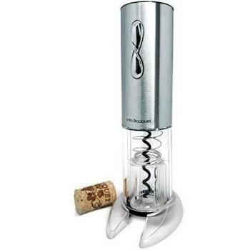 VB VIN BOUQUET FID 004 Sacacorchos eléctrico Compact, Incluye descapsulador y Cargador, Manganese Steel, Plata, 18 x 26.5 x 5.5 cm