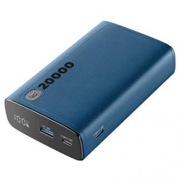 Powerbank Elite 20000 mAh, 20W, USB-A y USB-C, Azul