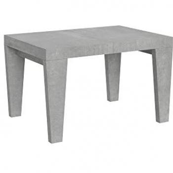 Mesa extensible Spimbo de cemento 90x130/234 cm para 6 a 10 personas