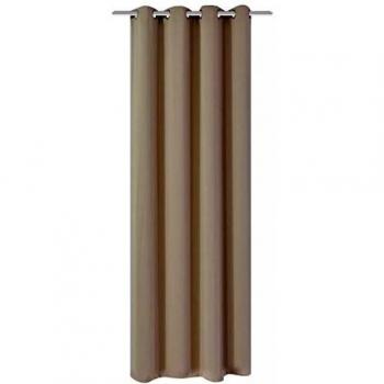 vidaXL Cortina Opaca con Ojales Decoración Ventanas Salón Dormitorio Sala de Estar Cocina Privacidad Protección de Metal 270x245cm Crema