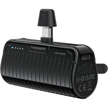Powerbank Veger Plugon-C Pro 5000mAh 20W con Soporte Plegable y Carga Rápida USB-C