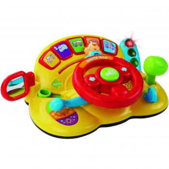VTech - Volante Educativo Interactivo para Bebés +12 meses, Multicolor, con 3 Modos de Juego y Más de 60 Canciones, Melodías y Sonidos que Enseñan Animales, Vehículos y Seguridad Vial