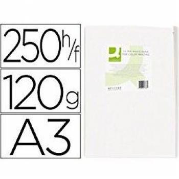 Q-Connect - Papel Fotocopiadora Ultra White Din A3 120 Gramos Paquete De 250 Hojas