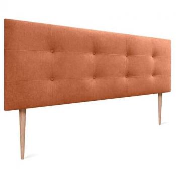Cabecero Acolchado Capitone de Tela Acualine Naranja 160x115cm con 8cm de Grosor para Camas Matrimonio e Individual