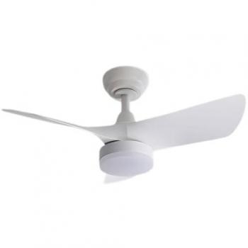 Ventilador de Techo DC Tropic Blanco con Luz LED Regulable y Control Remoto Schuller