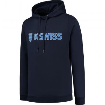 Sudadera K-Swiss Essentials para Hombre de Tenis y Pádel con Capucha - Azul Oscuro