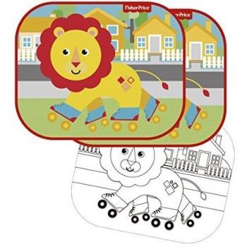 Set de 2 Viseras Parasol para Ventanas Fisher-Price Modelo León - Protección Solar y Térmica para Niños