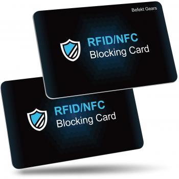 Rfid de blocker bloqueo 2 piezasbefekt gears rfid tarjeta de proteccion protectores de tarjetas de credito ofrezca proteccion completa para tarjetas de credito billetera debito pasaporte etc