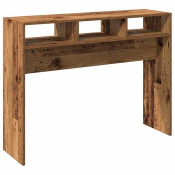 Mesa Consola Madera Envejecida 105x30x80 cm - Diseño Moderno y Estructura de Madera Ingenierizada