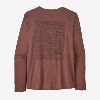 Camiseta Patagonia Long Sleeve Cap Cool Daily Graphic para Hombre en color Morado, tipo de producto: camiseta de manga larga, características: tejido capilene cool, diseño gráfico, adecuada para actividades al aire libre, transpirable y de secado