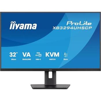 Monitor iiyama ProLite XB3294UHSCP-B1 31.5 4K Ultra HD VA 60Hz 2ms USB-C con Altavoces y KVM
