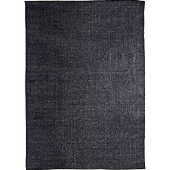 Tapis Vintage Efecto Desteñido 120 x 170 cm en Algodón Negro