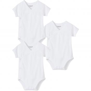 VERTBAUDET Lote de 3 bodies blancos de manga corta Colección Bio bebé recién nacido Blanco 6M - 67CM