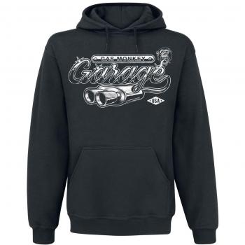 Gas Monkey Garage Garage Exhaust Sudadera con capucha Negro