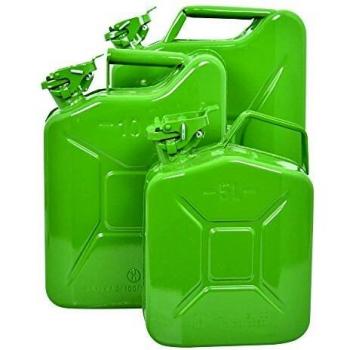 Bidón de gasolina 20L metal verde TUV/GS