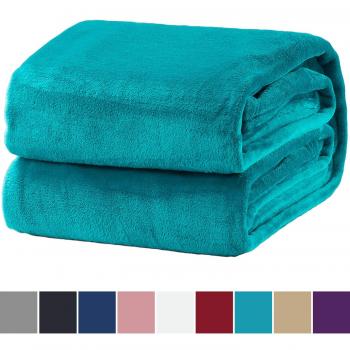 Bedsure Manta de Sofá y Cama de Microfibra de Poliéster, Suave, Cálida, Anti-Arrugas, Transpirable, Terciopelo,Reversible tamaños, 150x200cm