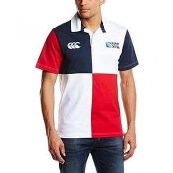Canterbury Rugby World Cup Harlequin - Camiseta de rugby para hombre, color blanco, talla 2XL