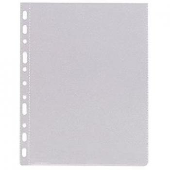 Funda multitaladro Grafoplas A4 PVC transparente 100 unidades, 4 taladros