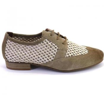 Zapatos con cordones de mujer tierra planos SALONISSIMOS TATY 523
