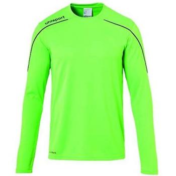 uhlsport Stream 22 Trikot Langarm Sudadera de Entrenamiento, Hombre, Verde Fluor/Negro, 164