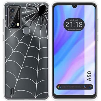 Funda de Silicona Transparente para Blackview A50 con Diseño de Araña y Dibujos