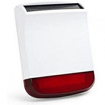 Chuango Sirena de Sistema de Alarma de Energía Solar SPS-260 - Alarma Antirrobo Sonora para la Casa con Luz Estroboscópica Intermitente Roja Ultra Eficiente - Volumen de 110 dB