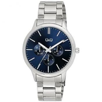 Reloj Analógico para Hombre Q&Q A01A-002PY con Esfera Azul, Japonés