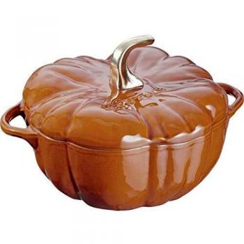 Staub Calabaza Cocotte, hierro fundido, naranja quemada, 3.5 qt