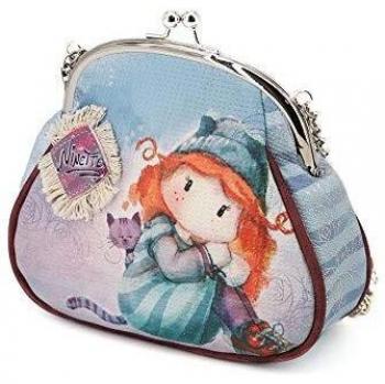 Forever Ninette Origin Retro Cadena Bolso Bandolera, 18 cm, Azul