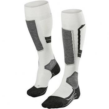 Falke SK4 Women's Knee-High Ski Socks - White/Dark Gray, Size 37-38