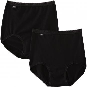 Bragas de mujer Sloggi Basic+ Maxi (2 piezas) - algodón elástico, color negro, talla 40