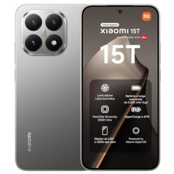 Xiaomi 15T - Smartphone 5G Dual SIM, 12GB RAM, 256GB, MediaTek Dimensity 8400-Ultra, Pantalla AMOLED de 6.83 a 120 Hz, Lente óptica