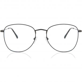 Montura completa metálica ovalada negra para hombre - Gafas recetadas anti-azules - SmartBuy Collection