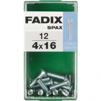 Tornillo Métrica Cabeza Plana M4 x 16 mm - Caja 12 Uds