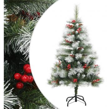 vidaXL Artificial Hinged Christmas Tree with Cones and Berries 120 cm