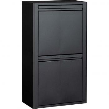 Duett Contenedor Basura Selectivo Negro Mate 4 Compartimientos