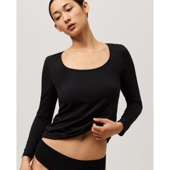 Camiseta manga larga de algodón orgánico para mujer