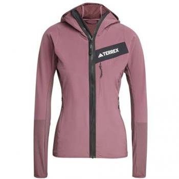 Adidas Terrex Techrock Women's Windproof Fleece Jacket - Quiet Crimson