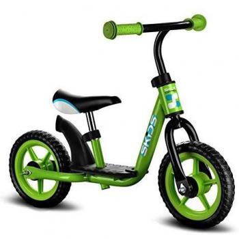 Bicicleta Infantil Skids Control Verde Acero Reposapiés