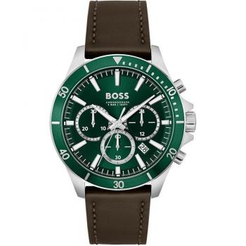 Reloj BOSS para hombre - Analógico con correa de Piel Troper verde