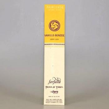 Farfalla Faircense Vanilla & Benzoin Incense Sticks - Good Luck, 10 pcs