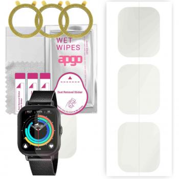 Protector de Pantalla Mate de Hidrogel 3x para Lotus Smartwatch 50046/1, Película Flexible TPU con Capa de Posicionamiento y Fácil Instalación