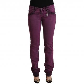 Costume National Purple Cotton Stretch Slim Fit Denim Jeans - W30