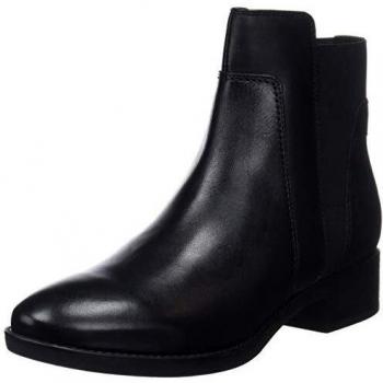 Geox Felicity Women's Leather Ankle Boots - Black, Size 39