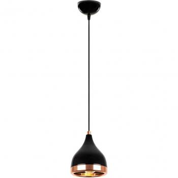 Lámpara Colgante Yildo 7000 1-bombilla Ø15cm negro/cobre