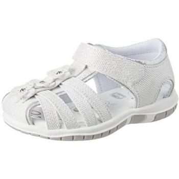 Sandalias Chicco Flavia Glitter para Niños, Unisex, Color Gris, Talla 27 con Cierre de Velcro