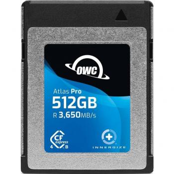 OWC Atlas Pro 512GB CFexpress Type B High-Performance Memory Card - 3650 MB/s Read, 3000 MB/s Write, ESD Protection, Shock Resistant, UV Resistant